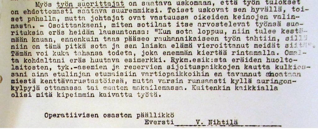 V. Nihtilän kirjeestä.